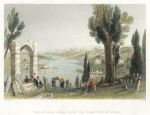 Turkey, Golden Horn, from the Cemetery of Eyoub, 1838