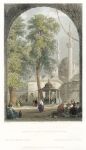 Turkey, Istanbul, Court of the Mosque of Eyoub, 1838