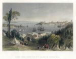 Turkey, Istanbul, View from above the Palace of Beshik-Tash, 1838