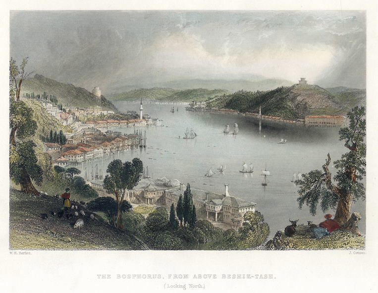 Turkey, The Bosphorus from above Beshik-Tash, 1838