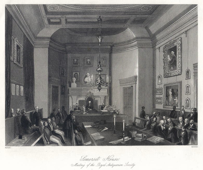 London, Somerset House, Meeting of the Royal Antiquarian Society, 1845