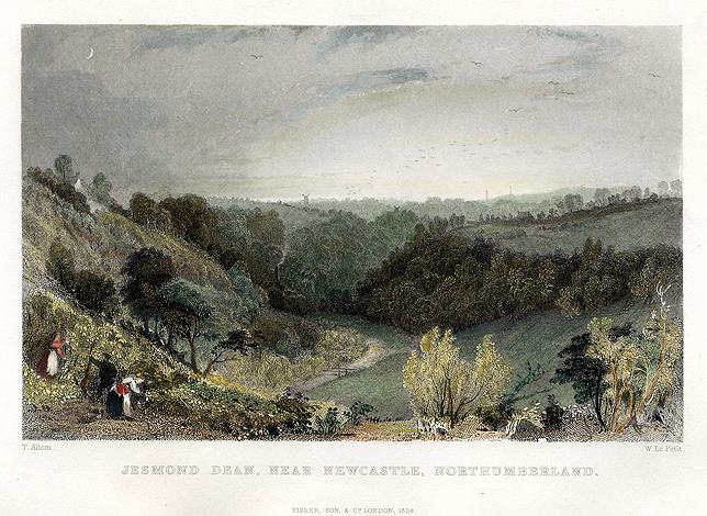 Northumberland, Jesmond Dean, near Newcastle, 1832