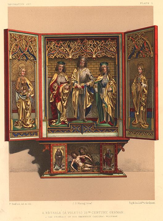 Decorative Art, (15th Century German Retable), 1858