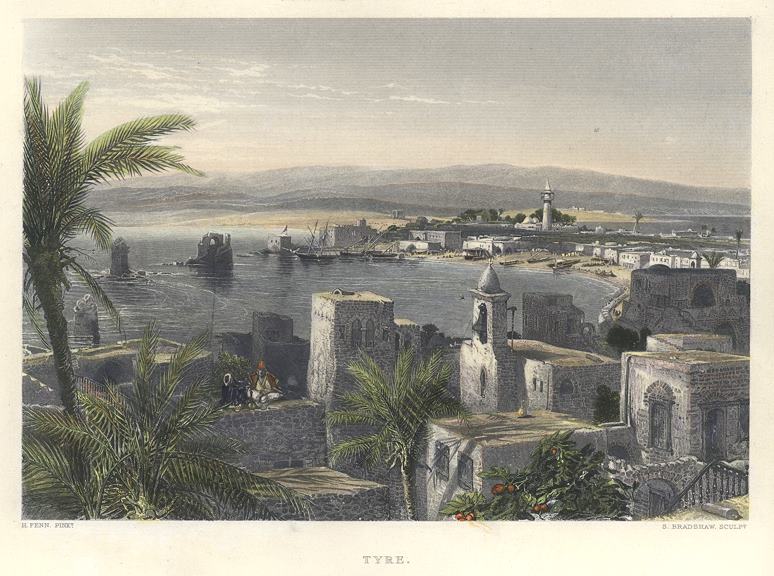 Lebanon, Tyre view, 1875