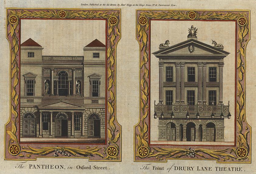 London, the Pantheon and Drury Lane Theatres, 1784