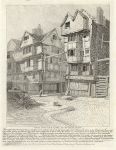 London, Old Houses in the Butcher Row, 1801