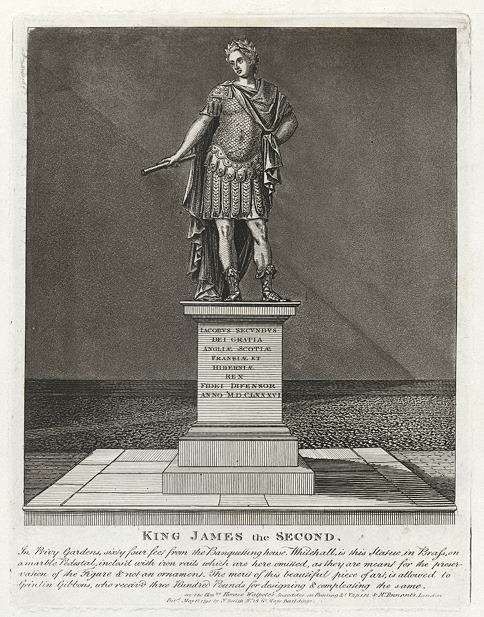 London, King James II Brass Statue, 1801