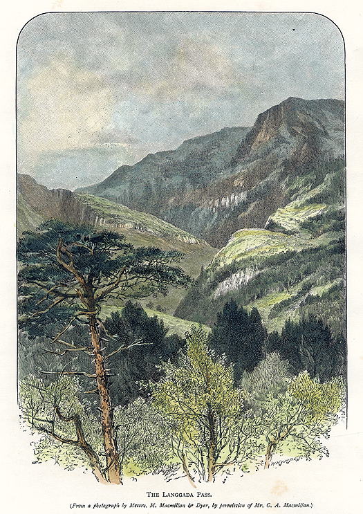 Greece, The Langgada Pass, 1890