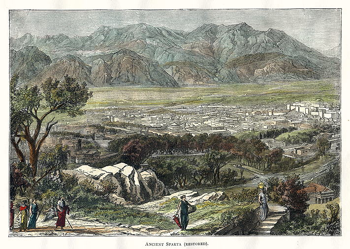 Greece, Ancient Sparta (restored), 1890