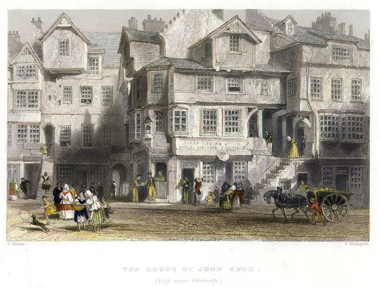 Edinburgh, House of John Knox on the High Street, 1840