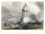 Edinburgh, Burns Monument on Calton Hill, 1840