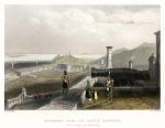 Edinburgh from the Castle Ramparts, with the gun Mons-Meg, 1840