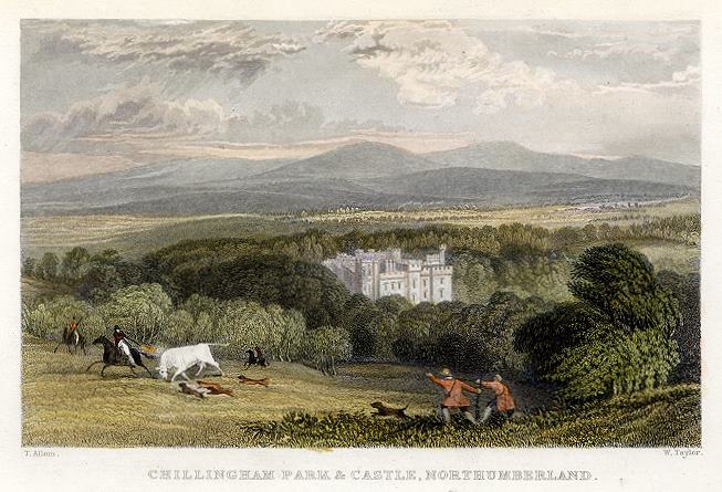 Northumberland, Chillingham Park & Castle, 1832