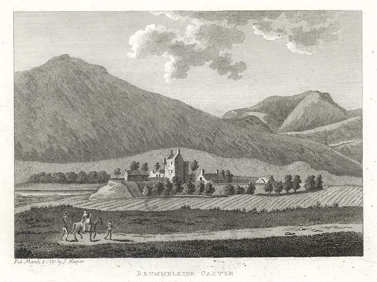 Scotland, Drummelzier Castle, 1791