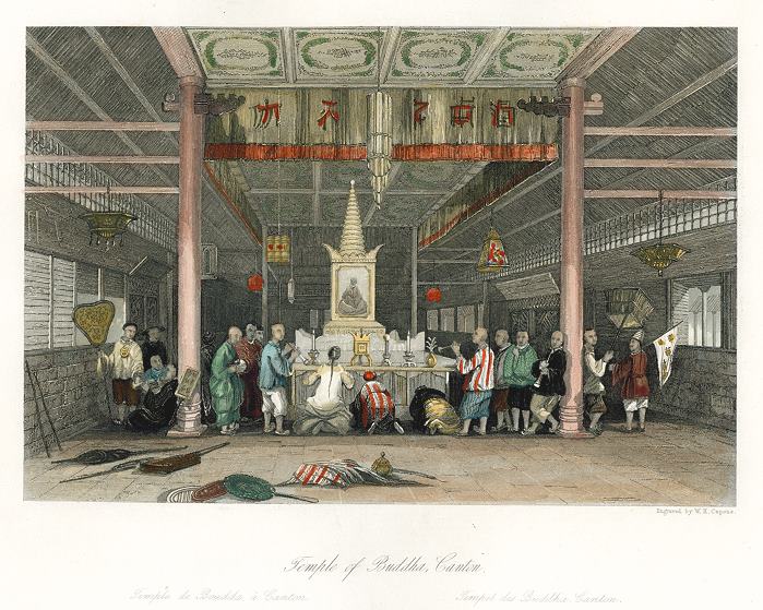 China, Canton, Temple of Buddha, 1843