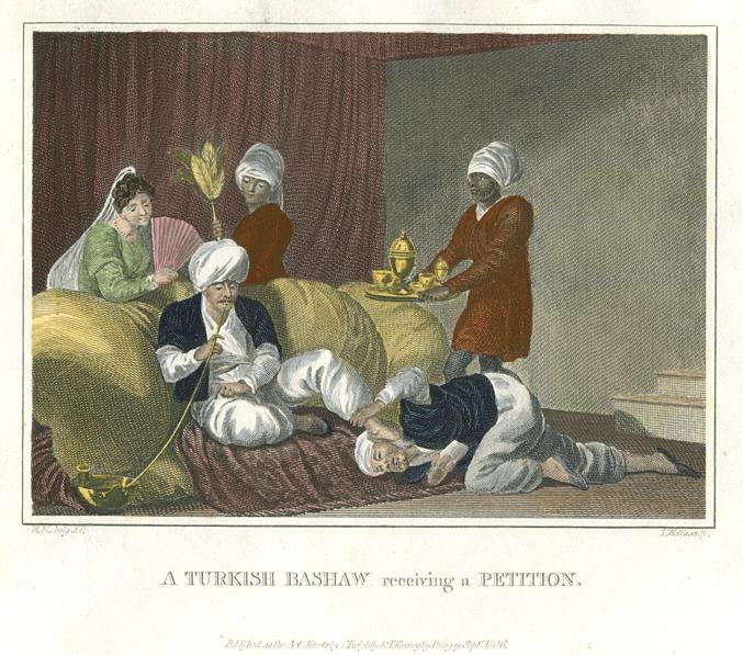 Turkish Bashaw receiving a Petition, 1807