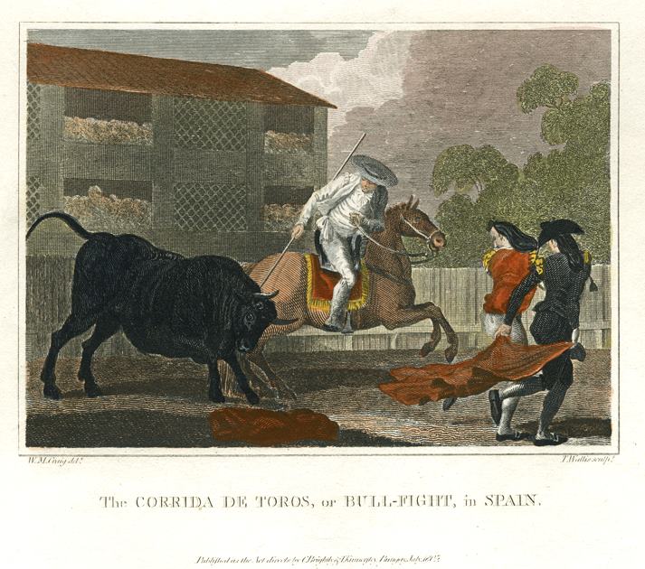 Spain, Corrida de Toros (Bull Fight), 1807