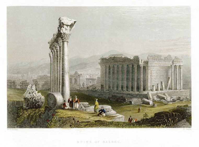 Lebanon, Ruins of Baalbec, 1838