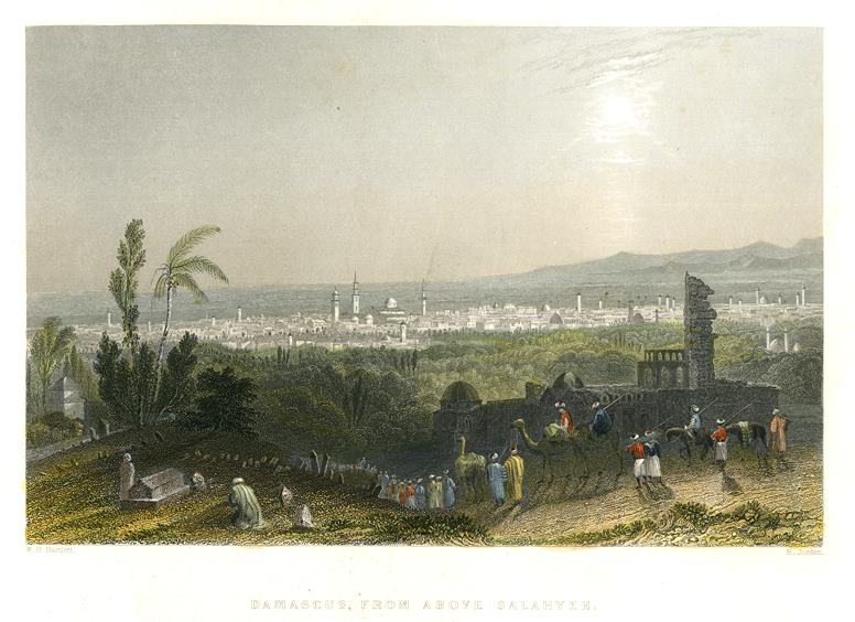 Syria, Damascus view, 1838