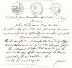 Birmingham, John Wilkinson, facsimile letter & token, 1836