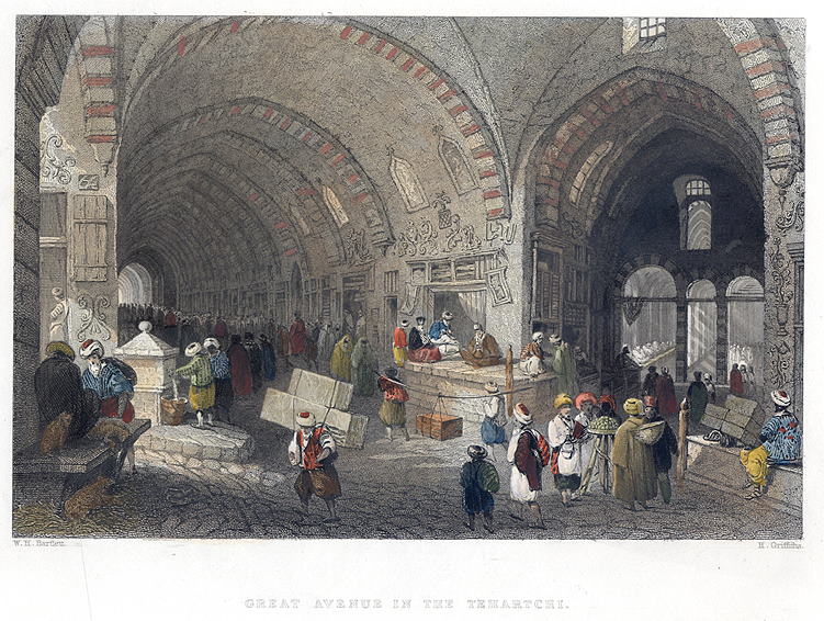 Turkey, Istanbul, Great Avenue in the Tchartchi, 1838