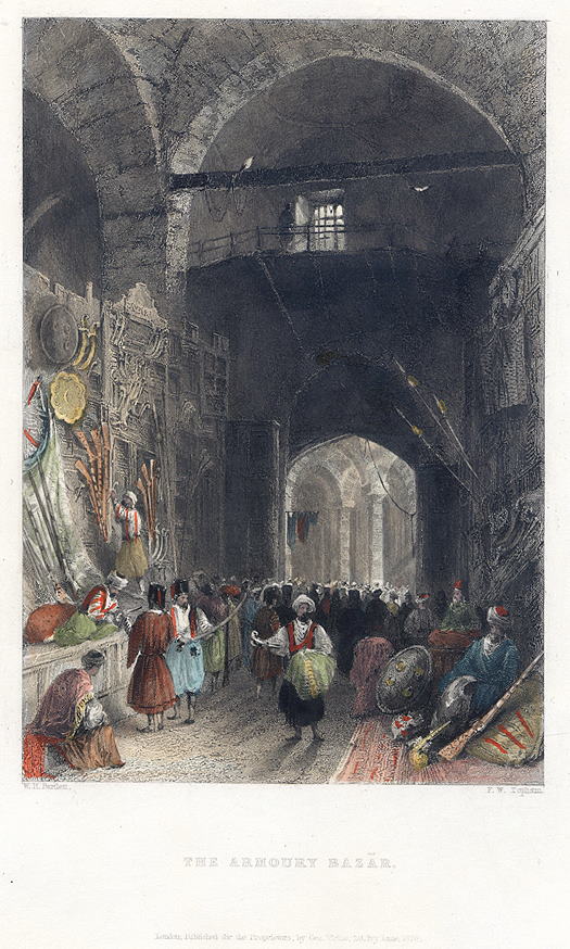 Turkey, Istanbul, Armoury Bazaar, 1838