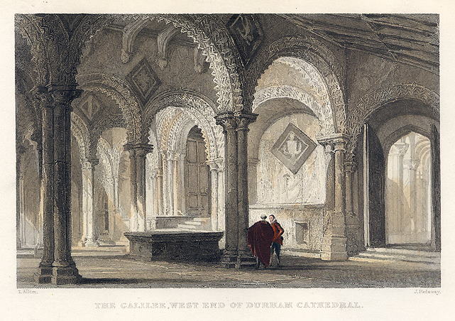 Durham Cathedral, the Galilee, 1832