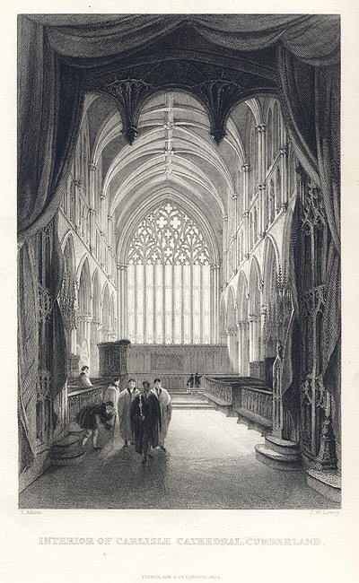 Carlisle Cathedral interior, 1832