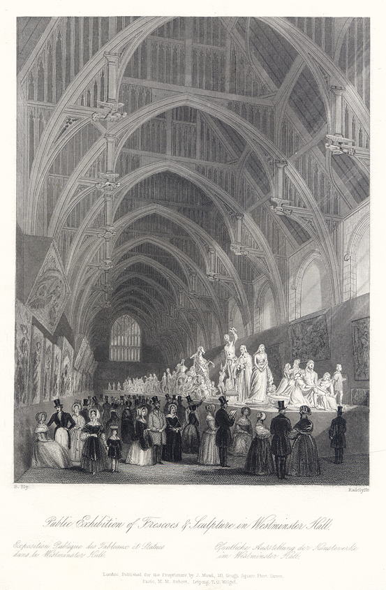 London, Westminster Hall, Exhibition of Frescos & Sculpture, 1845