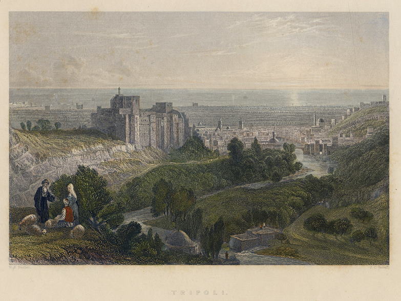 Lebanon, Tripoli view, 1838