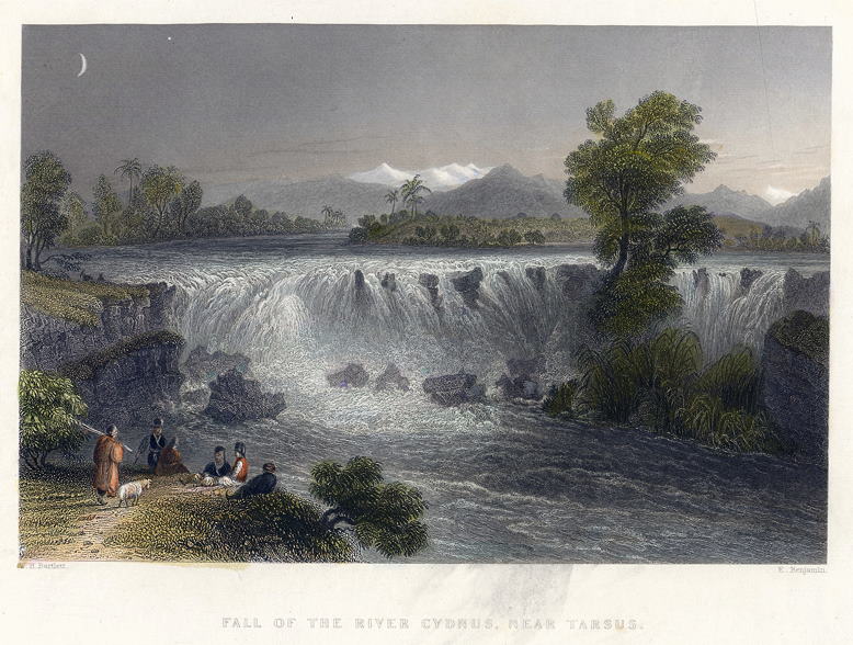 Holy Land (Turkey), Fall of the River Cydnus, near Tarsus, 1838