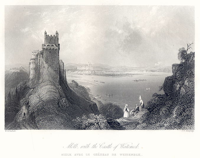 Austria, Molk, with the Castle of Weiteneck, 1842