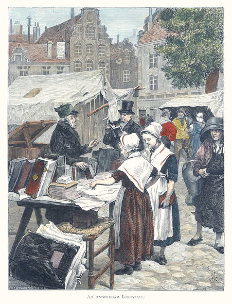 Netherlands, Amsterdam, a Bookstall, 1887