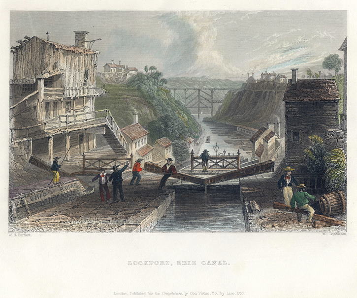 USA, Lockport, Erie Canal, 1840