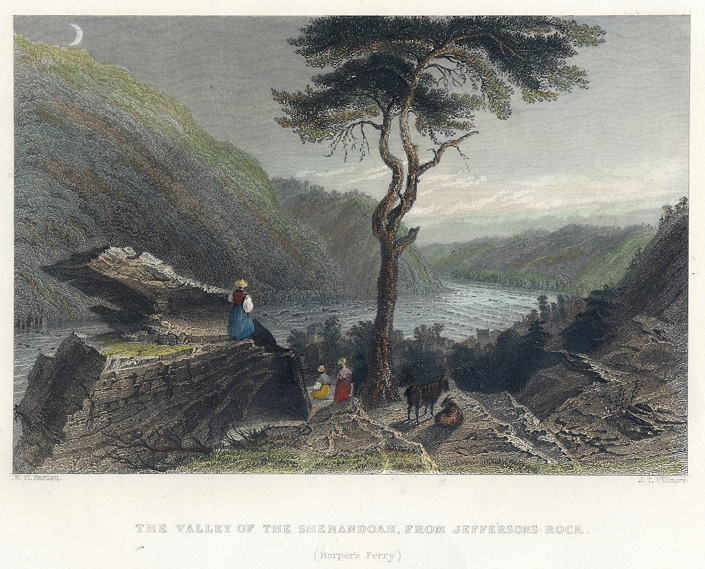 USA, Valley of the Shenandoah, Harpers Ferry, 1840