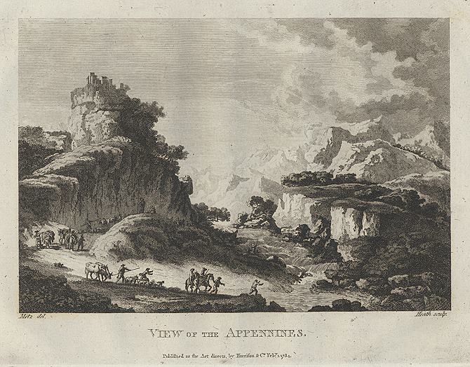 Italy, view of the Appennines, 1793