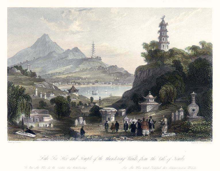 China, Lake See-Hoo & the Temple of the Thundering Winds, 1843