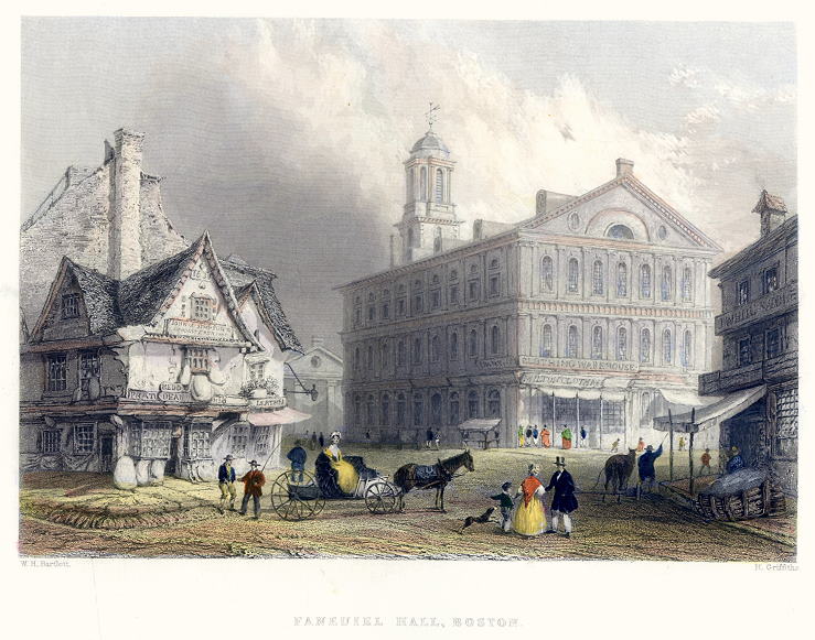 USA, Boston, Faneuiel Hall, 1840