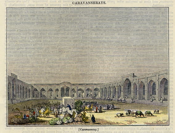 Iran (Persia), Caravanseray, 1834