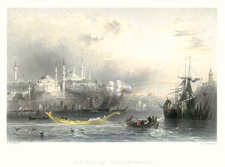 Turkey, Port of Constantinople, 1838