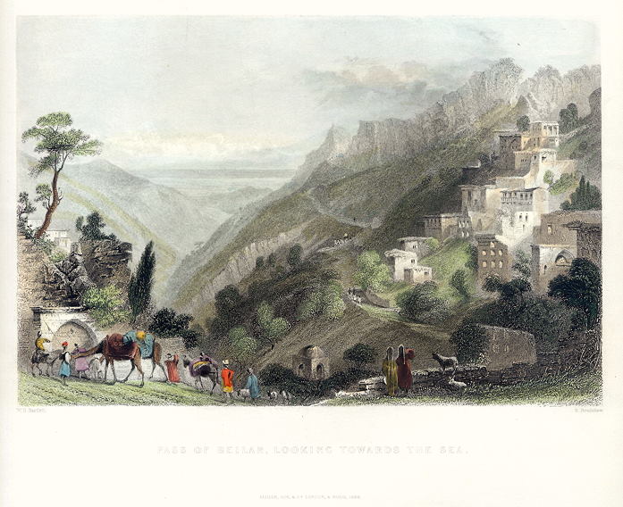 Holy Land, Pass of Beilan, looking towards the Sea, 1838