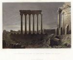 Baalbec, the Six Detached Pillars of the Great Temple, 1838