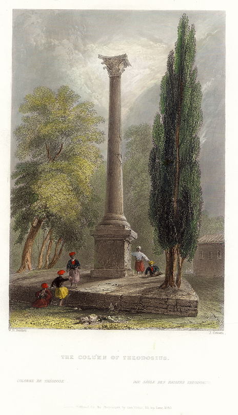 Turkey, Column of Theodosius, 1838