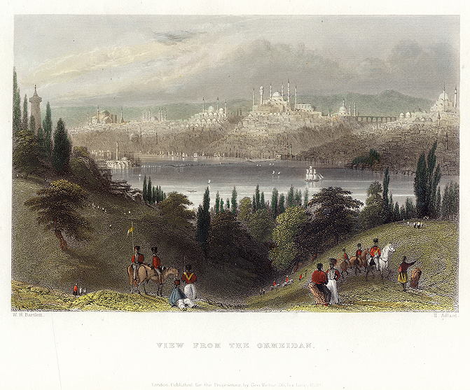 Turkey, Constantinople, view from the Okmeidan, 1838