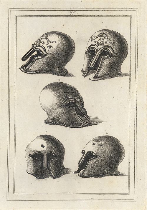 Greek & Roman Helmets, Military Antiquities, 1801