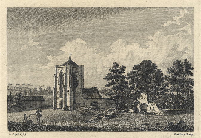 Derbyshire, Beauchief Priory, 1786