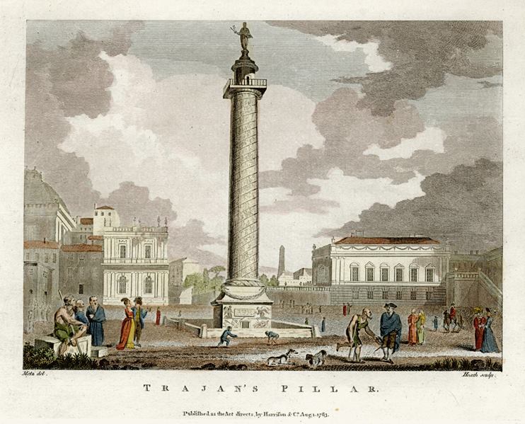 Italy, Rome, Trajan's Pillar, 1793