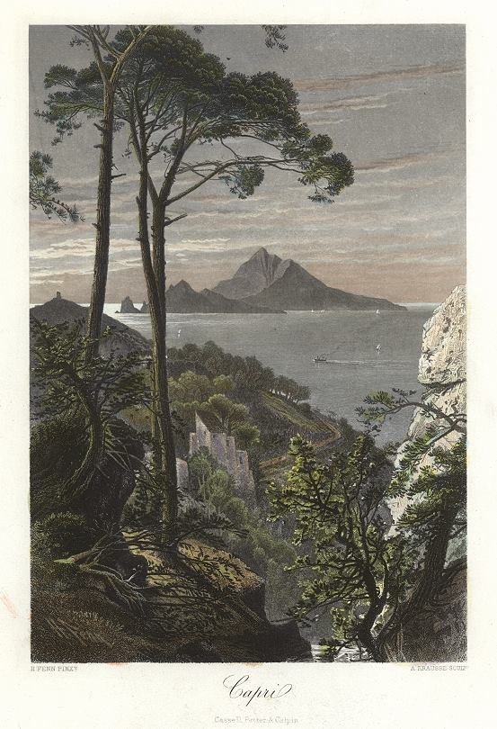 Italy, Capri view, 1872