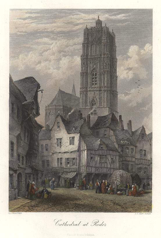 France, Rodez Cathedral, 1872