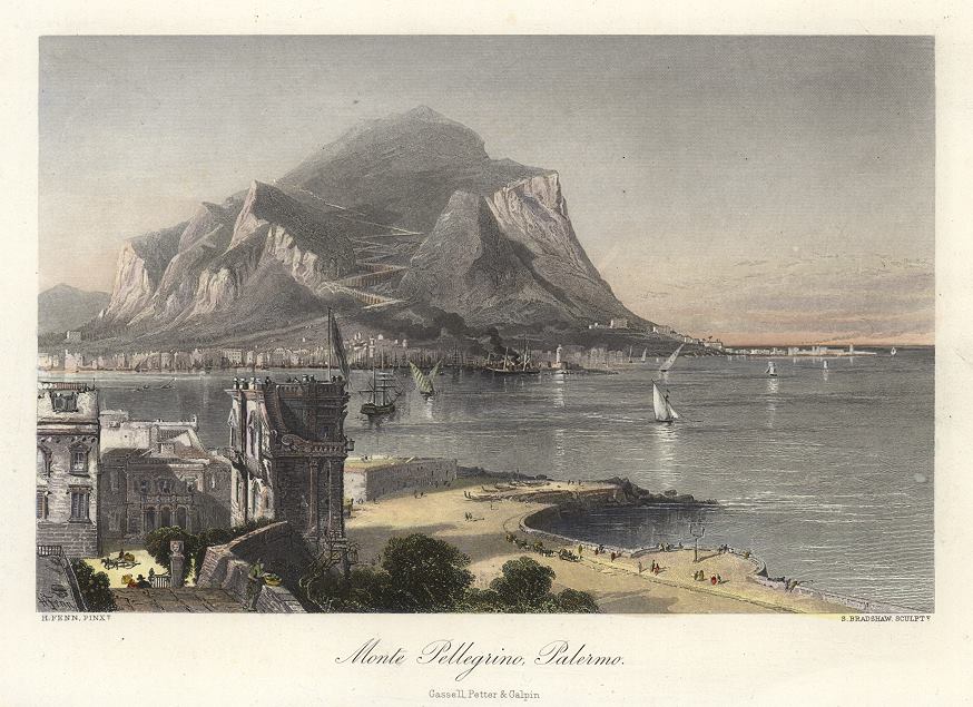 Italy, Palermo, Monte Pellegrino, 1872